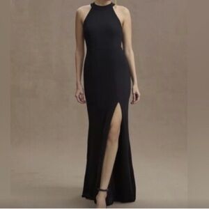 🔥HOST PICK🔥 BHLDN Black Halter Backless Gown